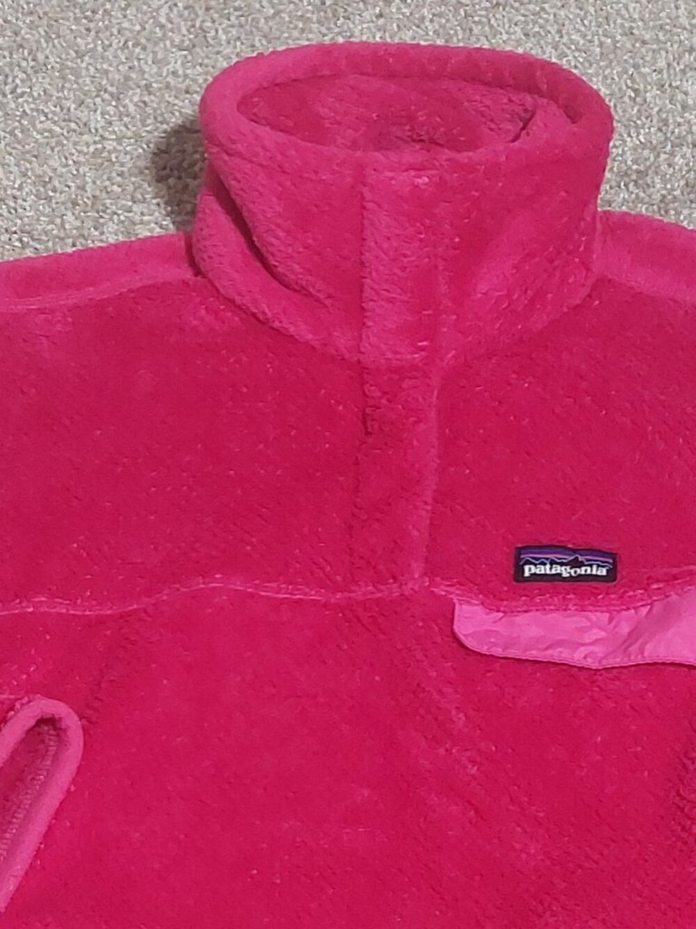 Patagonia Women’s Re-Tool Snap-T Pullover Fleece Dark Pink Size S